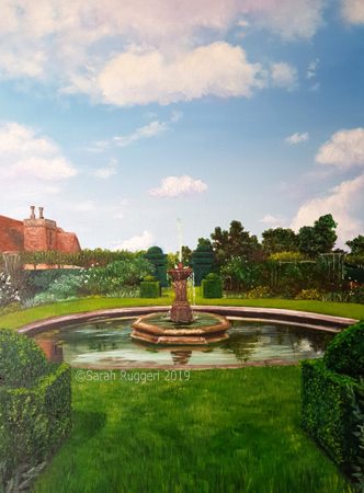 painting called west parterre at hatfield house
