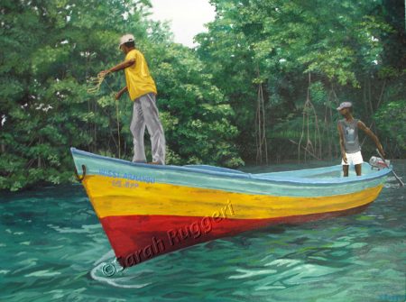 painting called fishermen in dominican republic