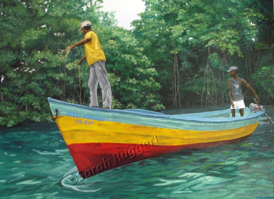 painting called fishermen in dominican republic