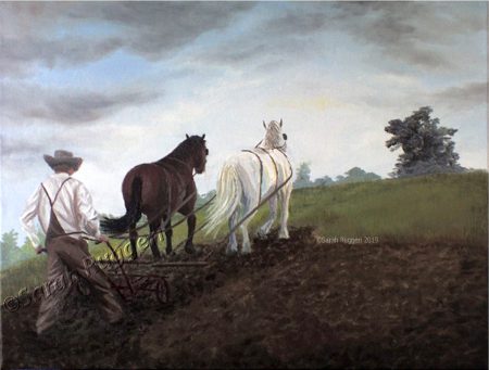 painting called ploughing a field